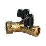 SATURNIA Adaptateur de tuyau en laiton 2 sorties mâle 3/4 po et entrée femelle 3/4 po