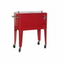DKD Home Decor Frigo Rouge avec roues 56 L