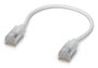 Câble réseau Ubiquiti Premium RJ45, Cat 6A, 10 GbE, PoE++, blindé tressé, translucide/blanc, 0.15 m