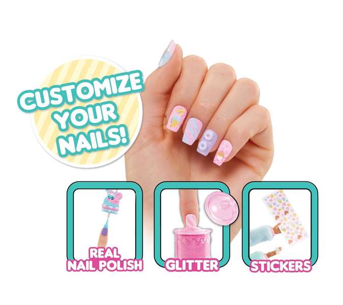 MGA Poupée L.O.L. Surprise OMG Sweet Nails avec boutique de bonbons Candylicious - Langue espagnole - 31.75x21.92x26.27 cm