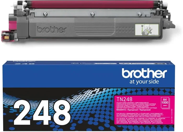 Brother TN248 Toner Magenta Standard - Cartouche compatible HL-L3220CWE, HL-L3240CDW, DCP-L3520CDWE, MFC-L3740CDWE (capacité 1000 pages) Brother TN248 Toner Magenta Standard - Cartouche compatible HL-L3220CWE, HL-L3240CDW, DCP-L3520CDWE, MFC-L3740CDWE (capacité 1000 pages)