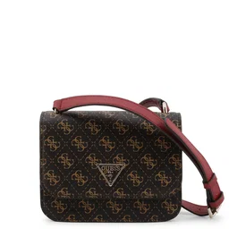 Guess Sac bandoulière Noelle Logo 4G Marron