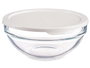 Pasabahce Boîte de Conservation Ronde Chefs avec Couvercle Blanc 595 ml Verre et Plastique 14x6x14 cm (Set de 6)