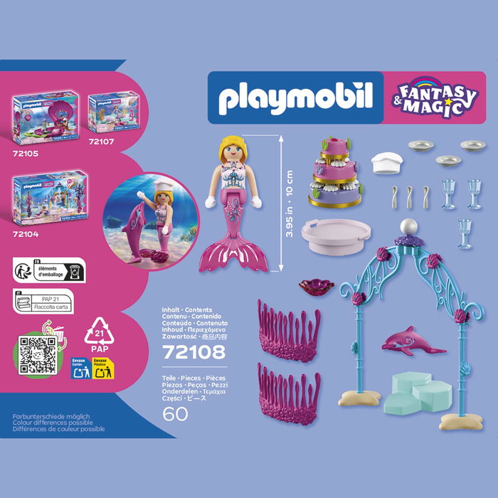 Playmobil 72108 Banquete de Boda Bajo el Mar – Jeu de construction, langue espagnole, dès 4 ans