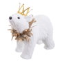 BigBuy Home Décoration de Noël Ours Blanc et Or