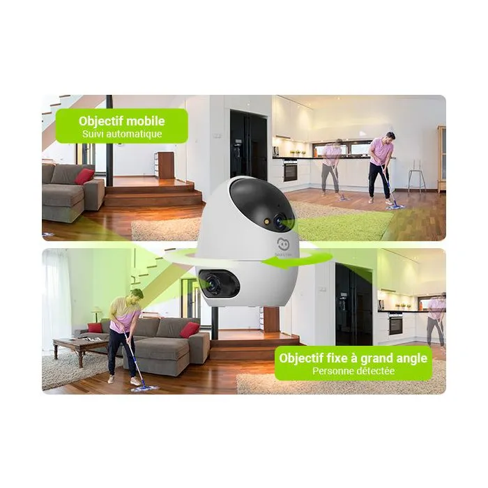 Beans View BEANS VIEW D220 Dual 2K Caméra de surveillance intérieure WiFi