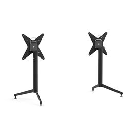 PATAS DE MESA Jeu de pieds pliables doubles en acier noir, hauteur 715 mm