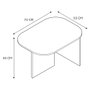 Home Deco Factory Mesa Baja Pietra 72x53 cm