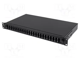 LANBERG Panneau de brassage à fibre optique duplex noir 19 pouces