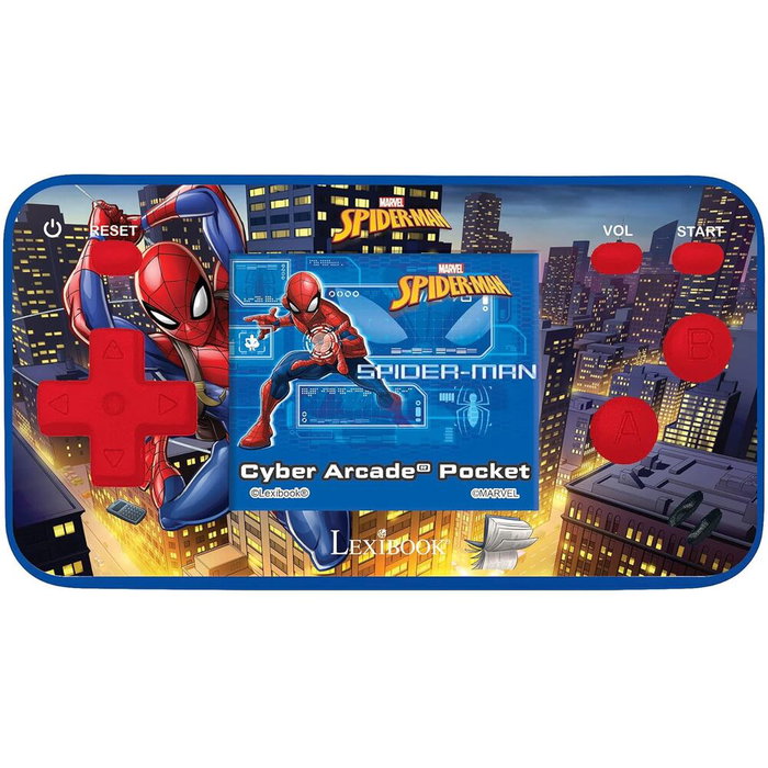 LEXIBOOK Console de jeu portable Cyber Arcade Pocket Spider-Man Marvel avec écran couleur, 150 jegos