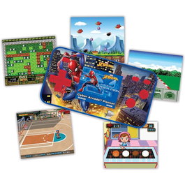 LEXIBOOK Console de jeu portable Cyber Arcade Pocket Spider-Man Marvel avec écran couleur, 150 jegos