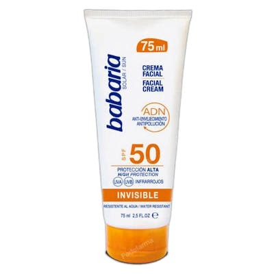 Babaria Solar ADN Invisible SPF 50 Crème Solaire Visage 75 ml Babaria Solar ADN Invisible SPF 50 Crème Solaire Visage 75 ml