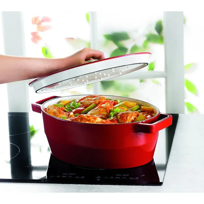 Pyrex Cocotte ovale Slow Cook - 33 cm - Rouge