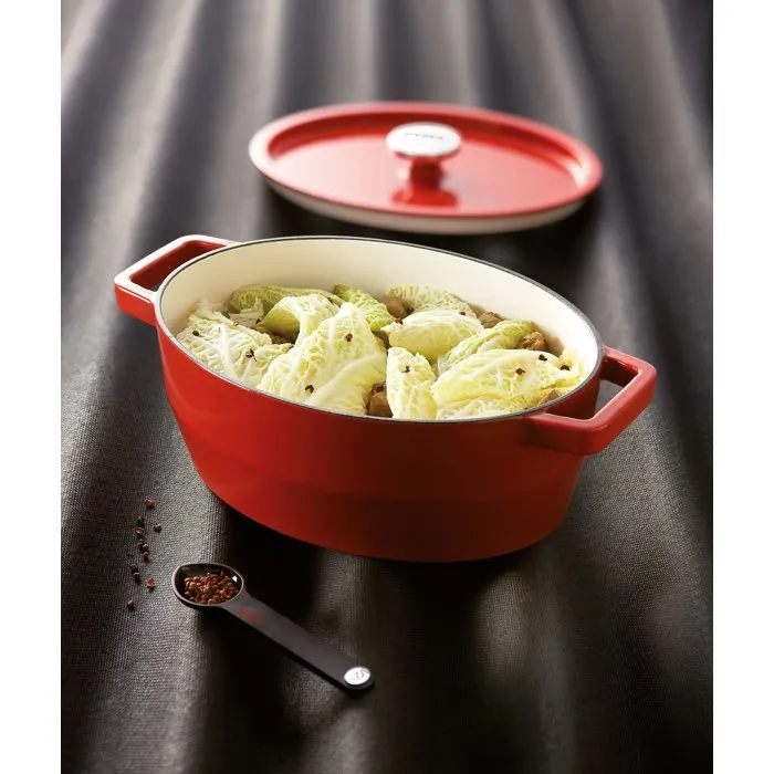 Pyrex Cocotte ovale Slow Cook - 33 cm - Rouge