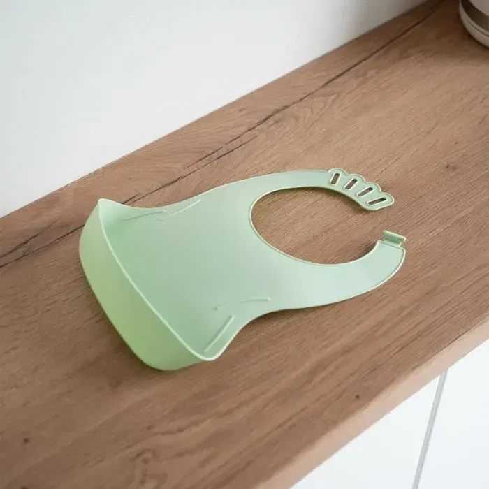 Thermobaby BIBOU - Lot de 2 bavoirs ajustables et étanches pour bébé - Vert Céladon et Gris Charme - Avec poche ventuelle