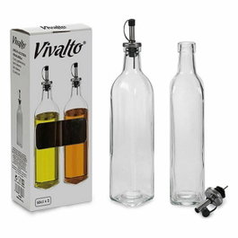 VIVALTO Set Huilier et Vinaigrier en Verre Transparent 500ml (Lot de 12)