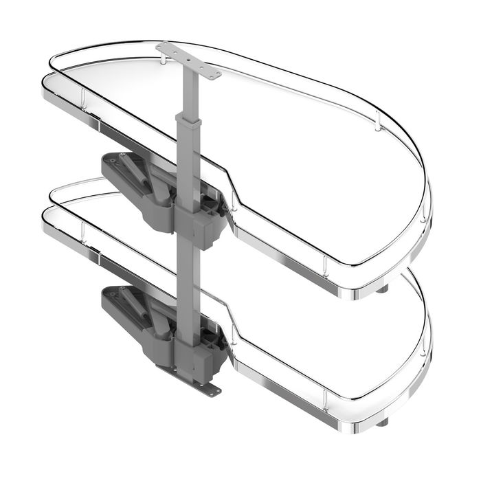 MENAGE CONFORT Bandeja Deslizante Dolphin-II Finition Chrome/Blanc Main Droite Porte 450 Meuble d'Angle MENAGE CONFORT Bandeja Deslizante Dolphin-II Finition Chrome/Blanc Main Droite Porte 450 Meuble d'Angle