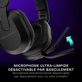 Turtle Beach Stealth 500 - Casque gaming sans fil Bluetooth pour PC, PlayStation, Nintendo Switch et mobile - Noir - Autonomie jusqu'à 40h