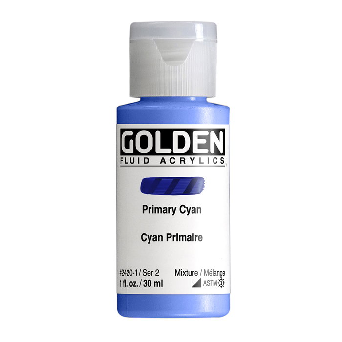 Golden Couleurs Acryliques Cyan Primaire 30 ml Golden Couleurs Acryliques Cyan Primaire 30 ml