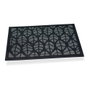 Hidalgo Paillasson gomme/moquette feuilles gris 75 x 45 x 0,5 cm