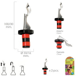 ORYX Bouchon de bouteille hermétique avec système de scellage par expansion, lot de 2