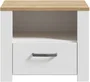 Chevet BOHOL 1 tiroir et 1 niche en chêne et blanc - Dimensions: 61,6 x 42 x 52 cm