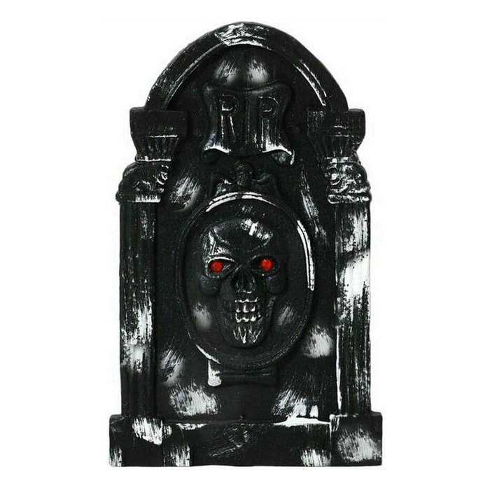 BigBuy Home Pierre Tombale Sanglant Halloween 50 x 31 cm avec Crâne Lumineux