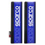 Sparco Almohadilla Spc Cinturon Azul Cs6 SPC1208BL, Jeu de 2, Bleu et Noir, Design Sportif, Confort, 24 x 65 cm
