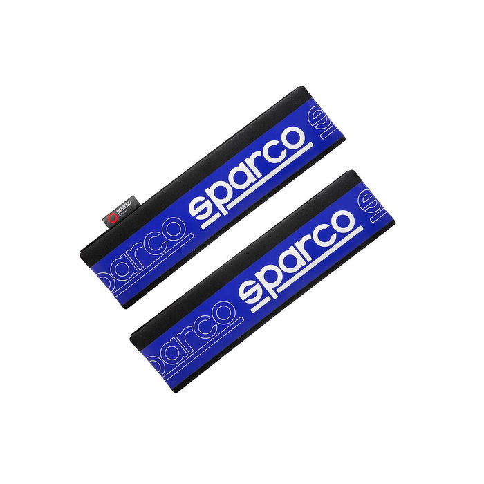 Abc Jeu de 2 coussinets de ceinture Sparco modèle SPC bleu et noir Abc Jeu de 2 coussinets de ceinture Sparco modèle SPC bleu et noir