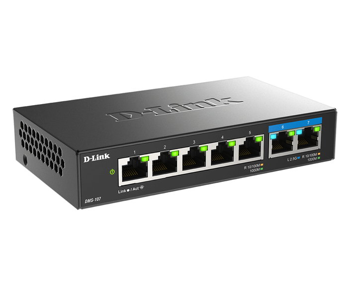 D-Link DMS-107 Switch non administrable 7 ports multi-Gigabit D-Link DMS-107 Switch non administrable 7 ports multi-Gigabit