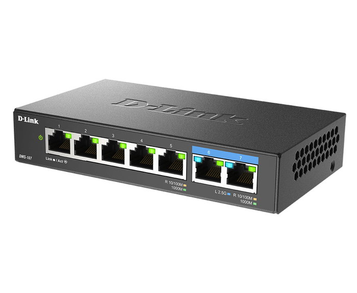 D-Link DMS-107 Switch non administrable 7 ports multi-Gigabit D-Link DMS-107 Switch non administrable 7 ports multi-Gigabit