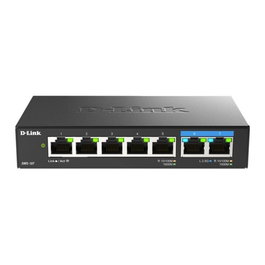 D-Link Switch Ethernet DMS-107 - Switch Non Administrable 7 Ports (5x Gigabit, 2x 2.5G) Multi-Gigabit - Compact, Sans Ventilateur et Silencieux - Plug and Play