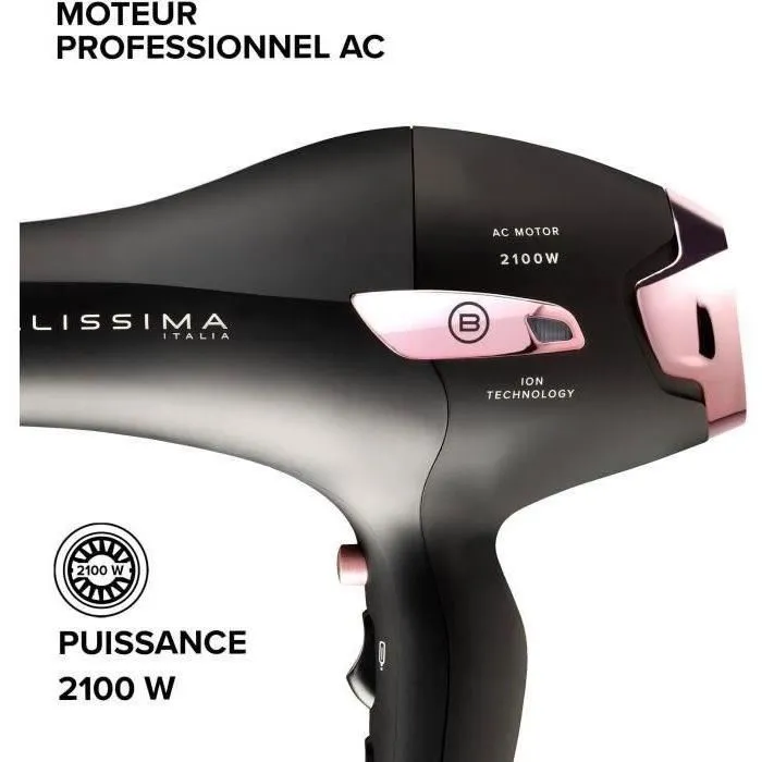 Bellissima Sèche-cheveux Profesional Light Ionic P7 3000, Concentrador + Difusor, 3 températures, 2100W - Référence IME8007403118587