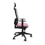 Piqueras y Crespo Chaise de Bureau Horna Rose et Blanc
