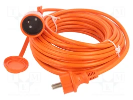 KEL Rallonge réseau H05VV-F 3G1,5mm² 15m orange