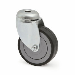 TENTE Roue pivotante Ø75 mm avec bande en gomme thermoplastique et support zingué
