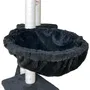JIPSY Arbre à chat noir avec niche, perchoir et plateformes - Modèle ALC14 - 79 x 34 x 138 cm