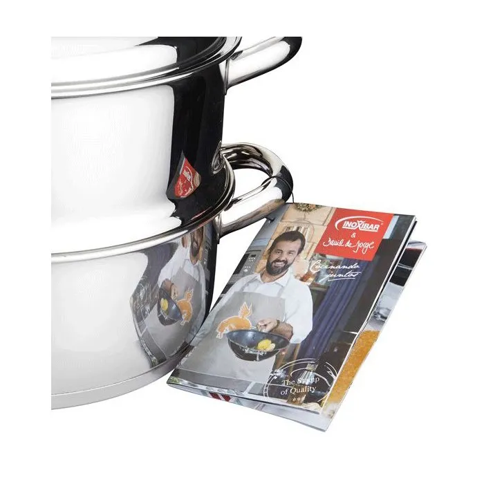 Inoxibar Ensemble cuisson vapeur - Marmite et cuiseur en acier inoxydable Inoxibar Ensemble cuisson vapeur - Marmite et cuiseur en acier inoxydable