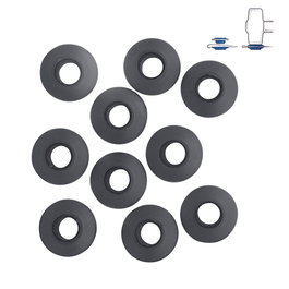 Grow Lot de 10 anneaux en plastique noirs pour stores et bâches - Ø2,8 x 0,7 cm