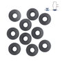 Grow Lot de 10 anneaux en plastique noirs pour stores et bâches - Ø2,8 x 0,7 cm