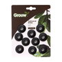 Grow Lot de 10 anneaux en plastique noirs pour stores et bâches - Ø2,8 x 0,7 cm