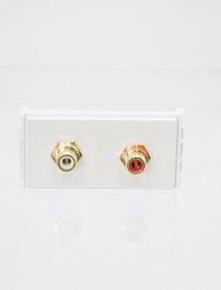 Vivolink Panneau de sortie 2 x RCA, Blanc