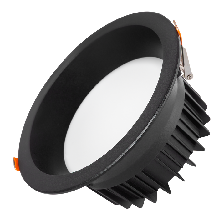 Spot LED Circulaire Downlight 20W 2000Lm 6000K Noir Anti-éblouissant UGR19