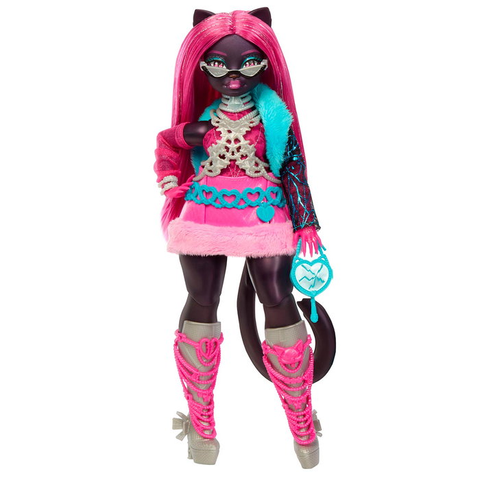 Monster High Poupée et Armoire Skulltimate Secrets - Catty Noir, Collection Hauntlywood Mysteries, avec 19+ Surcharges, Modèle Jbg82 Mattel - Multilingue
