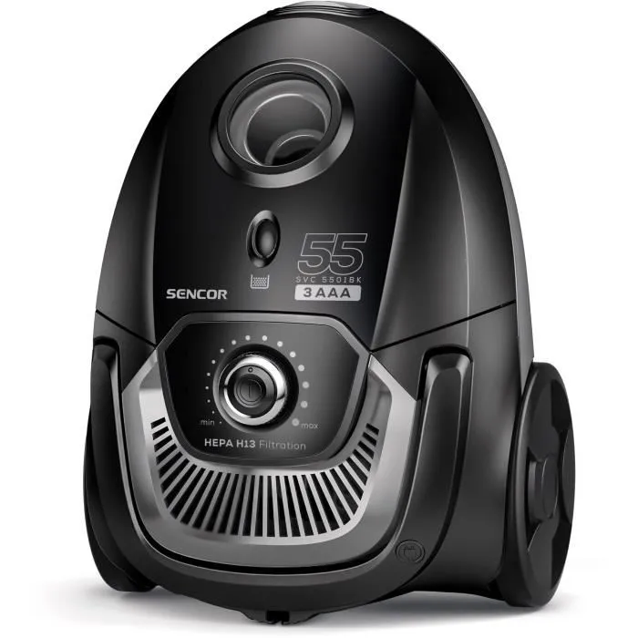 Sencor SVC 5501BK - Aspirateur traîneau avec sac, 700 W, Noir Sencor SVC 5501BK - Aspirateur traîneau avec sac, 700 W, Noir