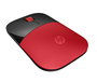 HP Z3700 - Souris sans fil optique avec récepteur USB, 1200 DPI, technologie LED bleue, couleur rouge - Compatible Windows, macOS, Chrome OS