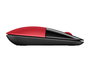 HP Z3700 - Souris sans fil optique avec récepteur USB, 1200 DPI, technologie LED bleue, couleur rouge - Compatible Windows, macOS, Chrome OS