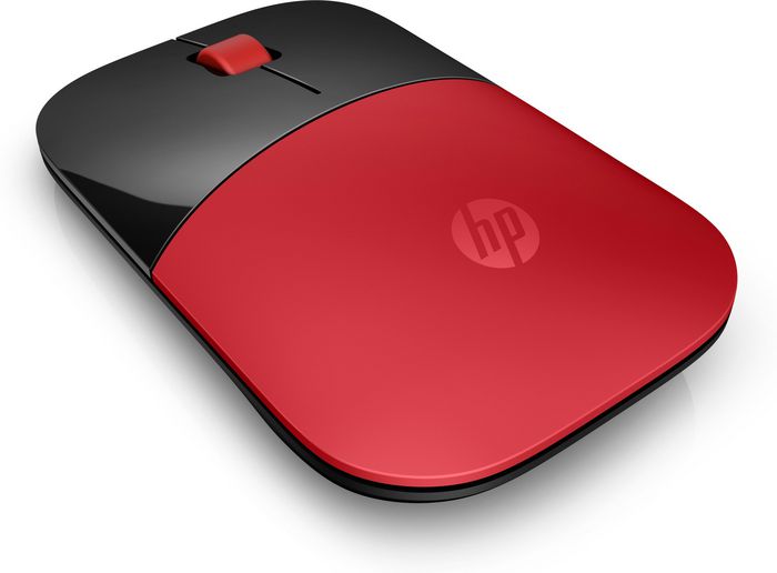 HP Z3700 Souris sans fil ambidextre Rouge cardinal et noir