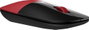 HP Souris sans fil Z3700 Ambidextre RF Optique Rouge et Noir