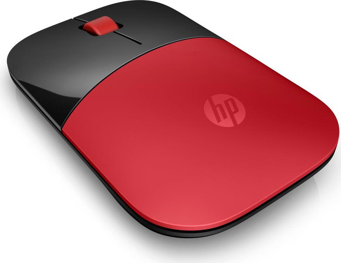 HP Souris sans fil Z3700 Ambidextre RF Optique Rouge et Noir